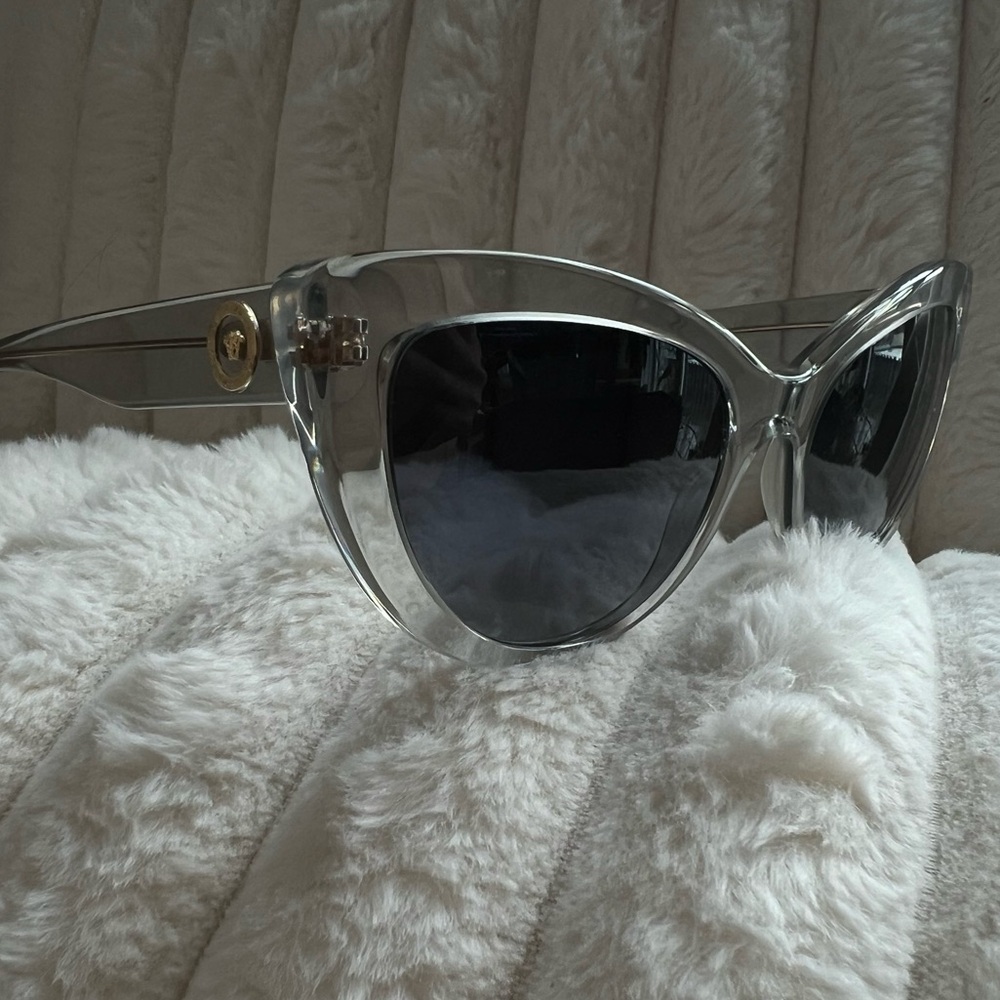 Versace Clear Cat Eye Sunglasses NWT